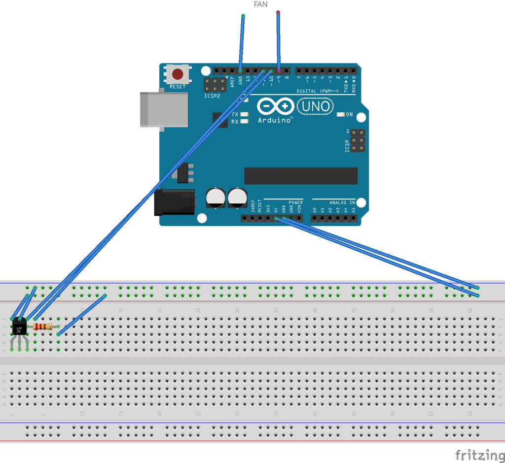 fan prototype ARC 593 Code and Space Circuit Diagram